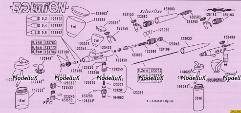 Аэрограф Harder&Steenbeck Evolution 2 в 1 123003 (конусное сопло 0,2 мм/0,4 мм)
