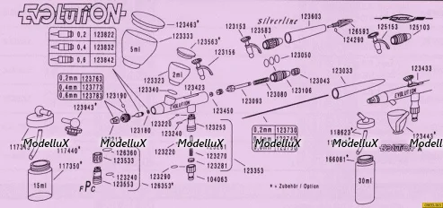 Аэрограф Harder&Steenbeck Evolution 2 в 1 123003 (конусное сопло 0,2 мм/0,4 мм)