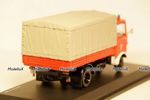 Mercedes Benz LP 608 Feuerwehr Pritsche/Plane, Schuco 1:43