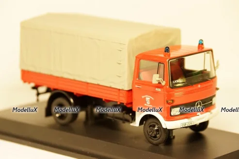 Mercedes Benz LP 608 Feuerwehr Pritsche/Plane, Schuco 1:43