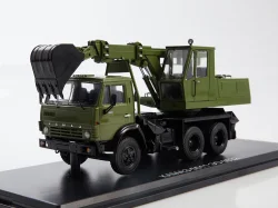 Авто-экскаватор ЭО-3532 КАМАЗ-5511, 1977,  хаки, SSM1456, SSM 1:43