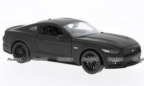 Ford Mustang GT matt-black, WEL24062, Welly 1:24