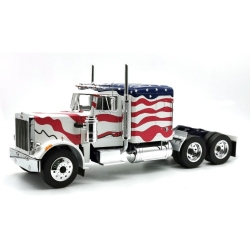 Peterbilt 359, 1967, (Stars and Stripes), white/red/blue, RK180082, Road Kings 1:18
