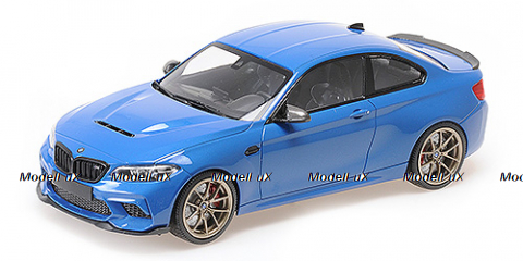 BMW M2 CS 2020,  Blue Metallic W/Gold Wheels, 155021027, Minichamps 1:18