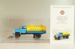 Газ-53-12 АЦПТ-3,3  "Молоко", 1988 г., голубой/желтый, 105356, DiP Models 1:43