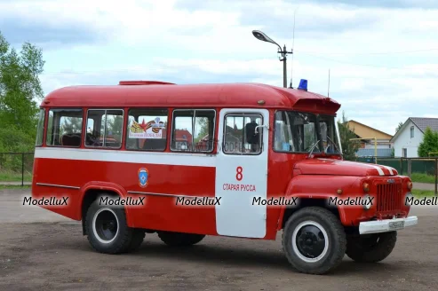 Кавз-685М, пожарный автобус КПП ГДЗС г. Старая Русса 2005 г., 168509, Dip Models 1:43