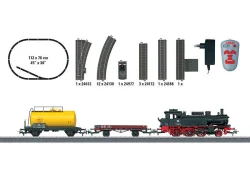 Cтартовый набор Грузовой поезд с локомотивом класса 74 230 вольт (Startpackung BR 74 m. Güterzug DB Ep.III H0 *AC), 29166, Marklin HO (1:87)