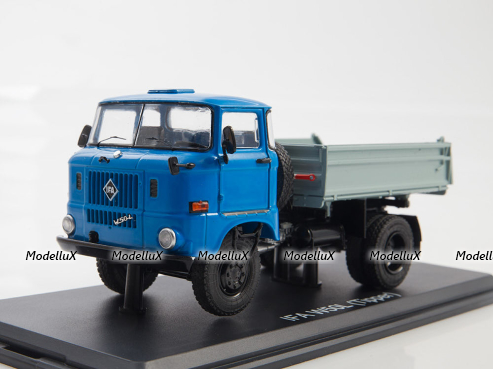 IFA W50L dump truck, blue grey, SSM1466, SSM 1:43