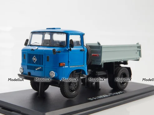 IFA W50L dump truck, blue grey, SSM1466, SSM 1:43
