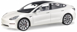 Tesla Model 3, 2017, white, LS074C, LS Collectibles 1:18