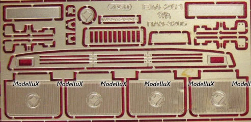 Фототравление Базовый набор ПАЗ-3205 (Modimio), EM-261, 1:43
