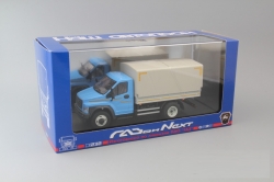 Газон NEXT C41R11 бортовой с тентом голубой/серый, НАП Н232 1:43