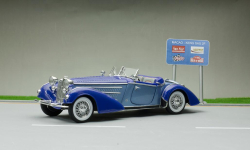 Horch 855 Roadster 1939 light blue/dark blue, SUN2408, SunStar 1:18