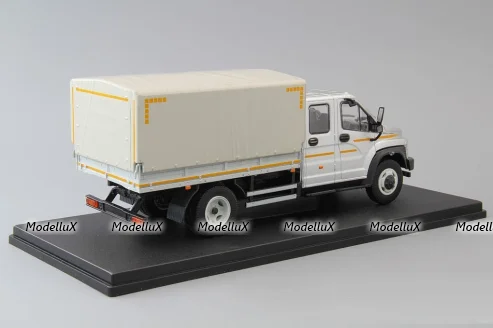 Газон NEXT C42R31 бортовой с тентом серибристый/серый , НАП Н231 1:43