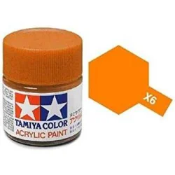 Акриловая краска  Gloss Orange (оранжевый ), X-6, 81506 Tamiya 
