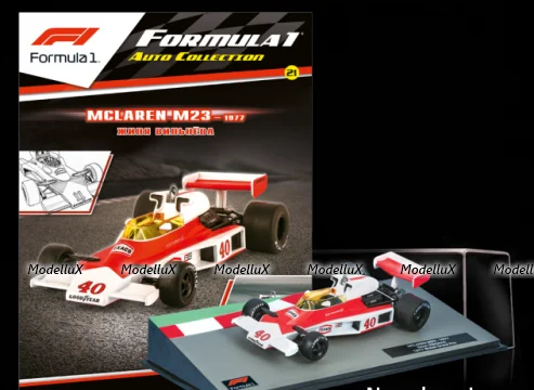 McLaren M23 Жиль Вильнёв (1977) Формула 1 №21 c журналом
