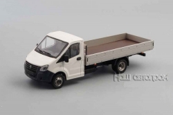 ГАЗель NEXT А21R23 длинный борт белый/серый Н559, НАП 1:43