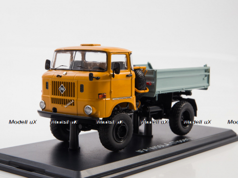 IFA W50LA 4×4 dump truck, orange grey, SSM1468, SSM 1:43