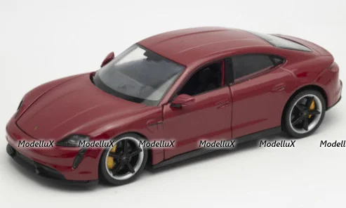 Porsche Taycan Turbo S, rot, Welly 1:24