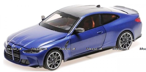 BMW M4 2020, Blue Metallic, 410020125, Minichamps 1:43