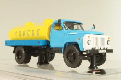 Газ-53-12 АЦПТ-3,3  "Молоко", 1988 г., голубой/желтый, 105356, DiP Models 1:43