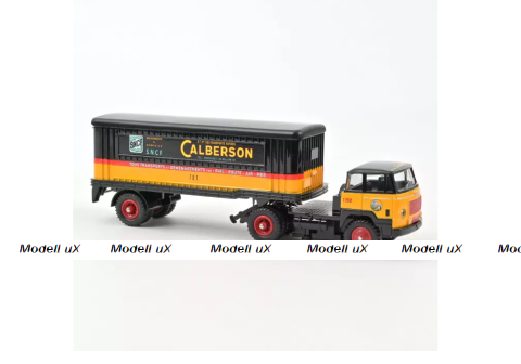 Unic- Estere-Calberson Truck+Trailer 1961-green yellow, CL5511,  Norev 1:43