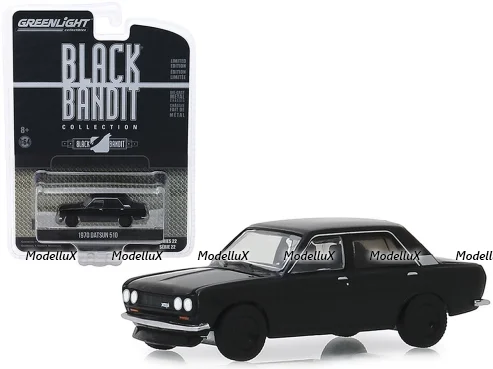 Datsun 510, black, Greenlight 1:64