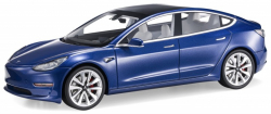 Tesla Model 3, 2017, blue, LS074B, LS Collectibles 1:18