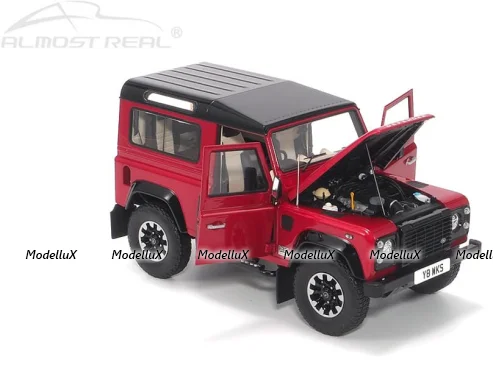 Land Rover Defender 90 works V8 70TH edition 2017 red, Almost Real 1:18