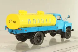 Газ-53-12 АЦПТ-3,3  "Молоко", 1988 г., голубой/желтый, 105356, DiP Models 1:43