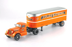 Federal 45 M 1947 with semi-trailer "Coles Express" 1947, orange, American truck, France, #41, Altaya 1:43