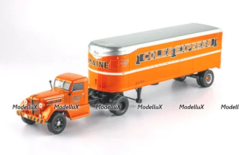 Federal 45 M 1947 with semi-trailer "Coles Express" 1947, orange, American truck, France, #41, Altaya 1:43