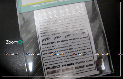 Mitsubishi логотип, металлический, самоклеющийся, ZoomOn 1:24/1:43/1:64