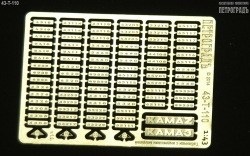 Набор шильдиков с индексами для моделей КамАЗ 43-T-110