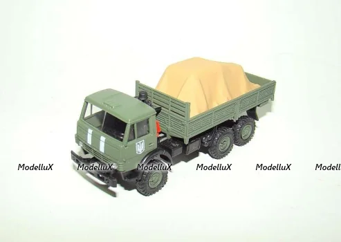 КамАЗ АТО низкий борт груз 1 RAL 6003, КУМ 495 1:87