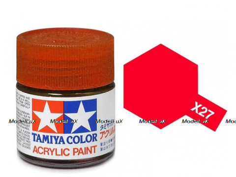 Краска глянцевая акриловая (Clear Red), Tamiya X-27