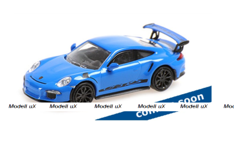 Porsсhe 911 GT3 RS–2015–Blue W/Stripes, 870063227 Minichamps 1:87