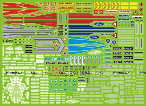 Декаль Шильды и эмблемы зарубежных грузовиков