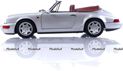 Porsche 964 (964) Carrera II Cabriolet 1990, silver, 187330, Norev 1:18  