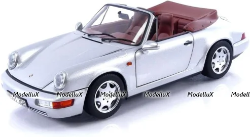 Porsche 964 (964) Carrera II Cabriolet 1990, silver, 187330, Norev 1:18  