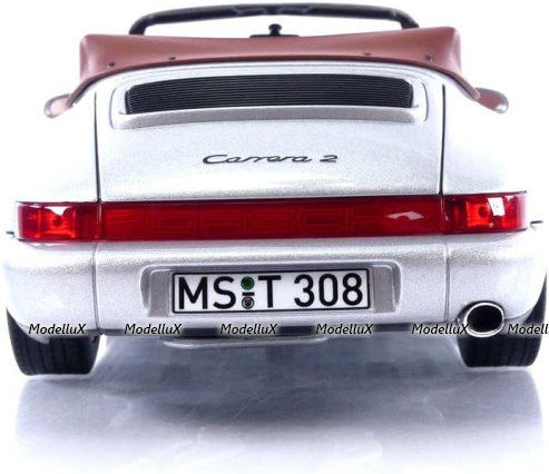 Porsche 964 (964) Carrera II Cabriolet 1990, silver, 187330, Norev 1:18  