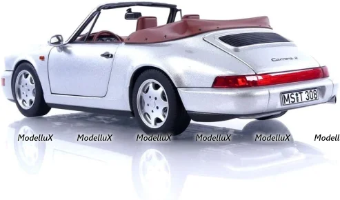 Porsche 964 (964) Carrera II Cabriolet 1990, silver, 187330, Norev 1:18  