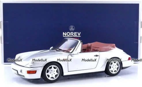 Porsche 964 (964) Carrera II Cabriolet 1990, silver, 187330, Norev 1:18  