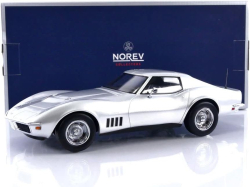 Chevrolet Corvette Coupé (C3) 1969, silver, 189032, Norev 1:18 