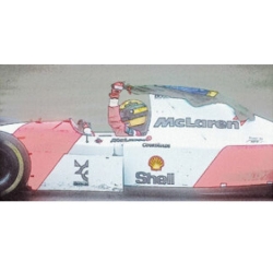 McLaren Ford MP4/8 Ayrton Senna Winner European GP 1993 With Flag, 540931848, Minichamps 1:18