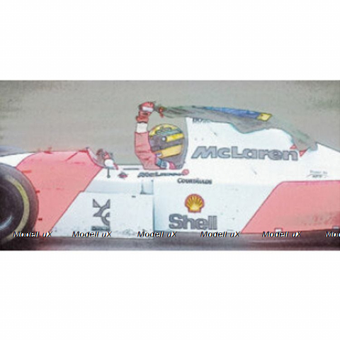 McLaren Ford MP4/8 Ayrton Senna Winner European GP 1993 With Flag, 540931848, Minichamps 1:18