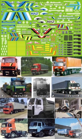 Декаль Маз для моделей в масштабе 1:43