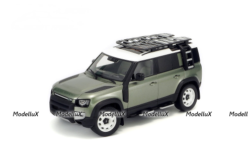 Land Rover Defender 110 With Roof Pack 2020 Pangea Green, Almost Real 1:18