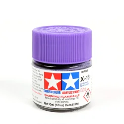 Акриловая краска глянцевая Gloss Purple ( фиолетовый), X-16, 81516 Tamiya 