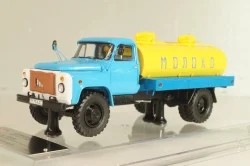 Газ-53-12 АЦПТ-3,3  "Молоко", 1988 г., голубой/желтый, 105356, DiP Models 1:43